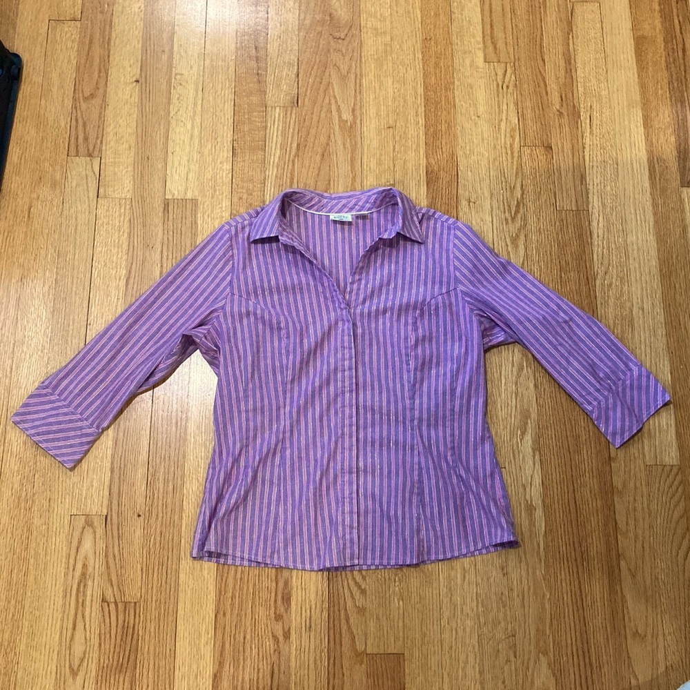 Riders by Lee Easy Care Button Down Blouse - L - EUC